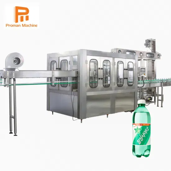 Machines d'emballage de refroidissement de remplissage de bouteilles de jus de bouteille de boissons gazeuses au CO2 de boissons gazeuses de vente chaude