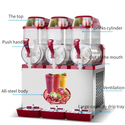 Offre spéciale Smoothie Daiquiri Slash Margarita Slushie Machine Granita glace chiot boisson glacée pas cher Slush Machine 3 réservoir fabricant